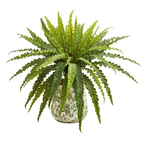 24" Asplenium Artificial Plant in Floral Vase