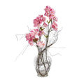 24" Cherry Blossom Artificial Arrangement in Glass Vase