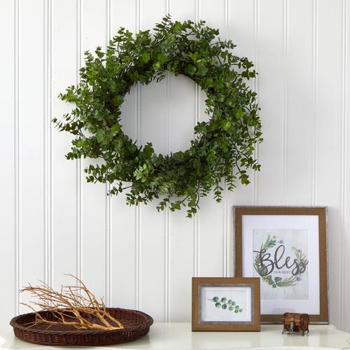 24" Eucalyptus Artificial Wreath