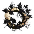 24" Halloween Skull and Bones Wreath