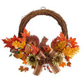 26" Fall Harvest Artificial Autumn Wreath with Twig Base and Bunny
