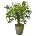 26" Robellini Palm Artificial Tree in Green Planter