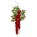 26" Wisteria Artificial Arrangement in White Vase