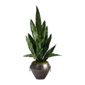 27" Sansevieria Artificial Plant in Metal Bowl
