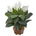 27" Spathifyllum Artificial Plant in Decorative Planter