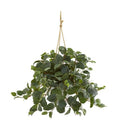 28" Fittonia Artificial Plant in Hanging Metal Bucket