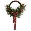 28" Pine and Pinecone Artificial Christmas Wreath with Decorative Bow