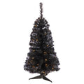 3'Black Artificial Christmas Tree with 50 LED Lights and 118 Bendable Branches
