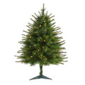 3'New England Pine Artificial Christmas Tree with 50 Clear Lights and 117 Bendable Branches