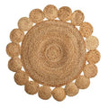 3'x 3'Hand Braided Mandala Jute Round Rug