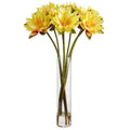 30" Lotus Artificial Arrangement in Cylinder Vase