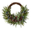 30" Pine and Pinecone Artificial Christmas Wreath on Twig Ring