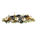 32" White Pumpkin and Berries Artificial Candelabrum