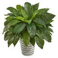 33" Bird’s Nest Fern Artificial Plant in Tin Bucket