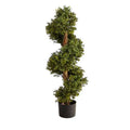 33" Boxwood Topiary Spiral Artificial Tree (Indoor/Outdoor)