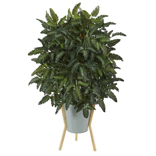 33" Bracken Fern Artificial Plant in Green Planter with Stand