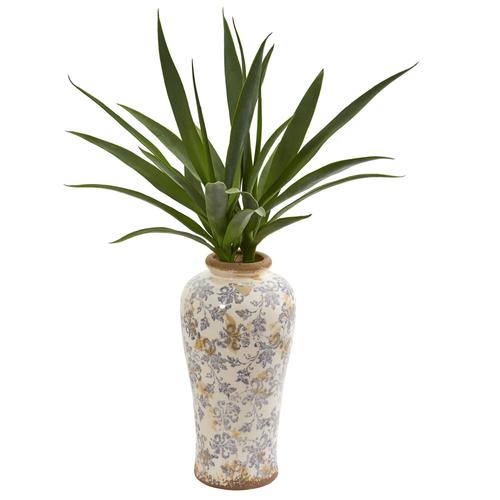 33" Double Yucca Artificial Plant in Designer Planter