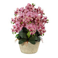 33" Phalaenopsis Orchid Artificial Arrangement in White Vase