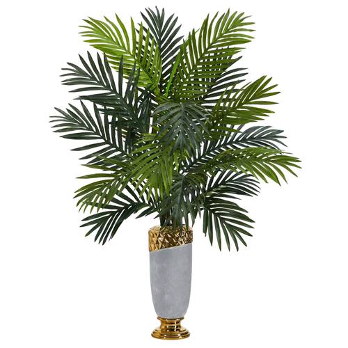 34" Areca Palm Artificial Plant in Designer Planter