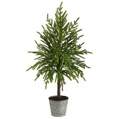 35" Christmas Artificial Tree in Decorative Planter