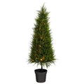 3.5'Cypress Artificial Tree with 350 LED Lights UV Resistant (Indoor/Outdoor)