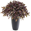 35" Fall Laurel with Berries Artificial Plant in Gray Planter