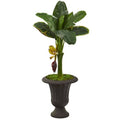 38" Banana Artificial Tree in Charcoal Urn