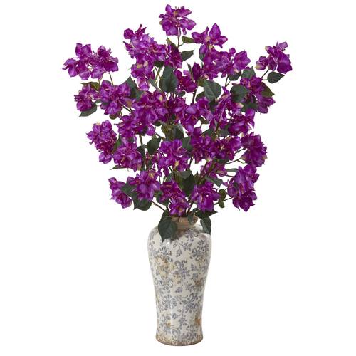 39" Bougainvillea Artificial Arrangement in Decorative Vase