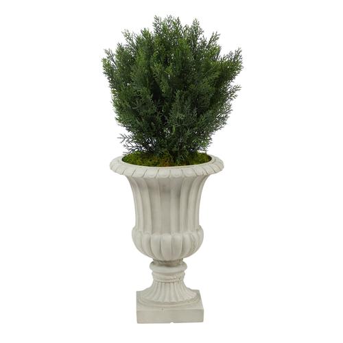 39" Cedar Artificial Tree in Sand Finished Urn (Indoor/Outdoor)