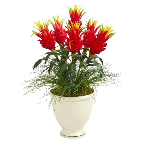 39" Dragon Fruit Artificial Plant in Decorative Urn