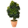39" Schefflera Artificial Tree in Terra-Cotta Planter (Real Touch)