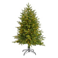 4'Colorado Mountain Fir “Natural Look" Artificial Christmas Tree with 150 Clear LED Lights