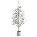 4'Snowed Twig Artificial Tree in Decorative Planter