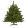4'Wyoming Mixed Pine Artificial Christmas Tree with 250 Clear Lights and 462 Bendable Branches