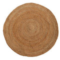 4'x 4'Hand Braided Boho Jute Round Rug