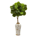 40" Fiddle Leaf Artificial Tree in Designer Vase (Real Touch)