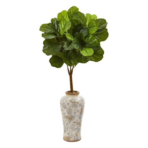 40" Fiddle Leaf Artificial Tree in Designer Vase (Real Touch)