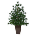 40" Yukon Mixed Pine Artificial Christmas Tree with 213 Bendable Branches in Bronze Metal Planter