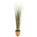 41" Grass and Bamboo Artificial Plant in Terra-cotta  Planter