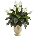 43" Spathifyllum Artificial Plant in White Urn