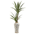 44" Double Yucca Artificial Plant in Designer Planter
