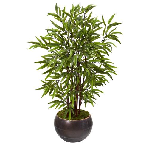 45" Bamboo Artificial Tree in Metal Bowl