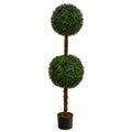 4.5'Boxwood Double Ball Topiary Artificial Tree (Indoor/Outdoor)