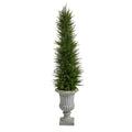 4.5'Cypress Artificial Tree in Decorative Urn UV Resistant (Indoor/Outdoor)