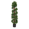 4.5'English Ivy Spiral Topiary Artificial Tree with Natural Trunk UV Resistant (Indoor/Outdoor)