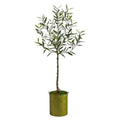 4.5'Olive Artificial Tree in Green Planter
