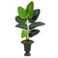4.5'Travelers Palm Artificial Tree in Charcoal Urn