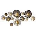 4.5'x 2'Layered Floral Metal Wall Art Decor
