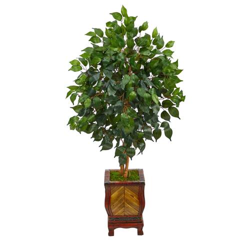 46" Ficus Artificial Tree in Decorative Planter