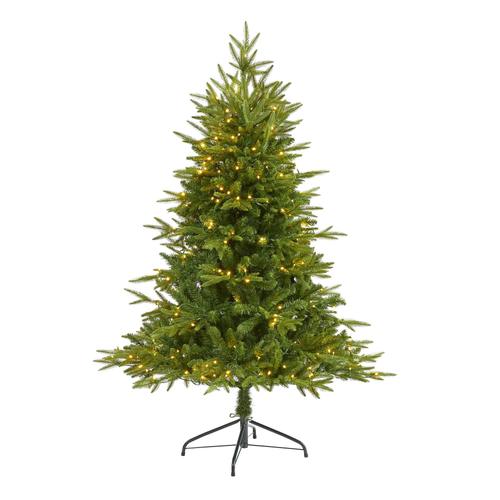 5'Colorado Mountain Fir “Natural Look" Artificial Christmas Tree with 250 Clear LED Lights